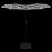 Parasol à double tête avec LED blanc sable 316x240 cm - Photo n°6