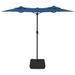 Parasol à double tête avec LED bleu azuré 316x240 cm - Photo n°5