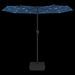 Parasol à double tête avec LED bleu azuré 316x240 cm - Photo n°6