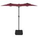 Parasol à double tête avec LED rouge bordeaux 316x240 cm - Photo n°5