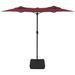 Parasol à double tête avec LED rouge bordeaux 316x240 cm - Photo n°5