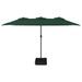 Parasol à double tête avec LED vert 449x245 cm - Photo n°4