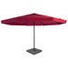 Parasol avec base portable Rouge - Photo n°1