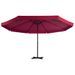 Parasol avec base portable Rouge - Photo n°3