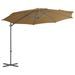 Parasol avec base portable Taupe 4 - Photo n°4