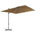 Parasol avec base portable Taupe 2 - Photo n°3