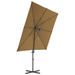 Parasol avec base portable Taupe 2 - Photo n°4