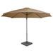 Parasol avec base portable Taupe - Photo n°1