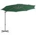 Parasol avec base portable Vert - Photo n°4