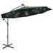 Parasol avec éclairage LED 300 cm Poteau en métal Vert - Photo n°1