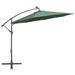 Parasol avec éclairage LED 300 cm Poteau en métal Vert - Photo n°5