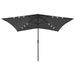 Parasol avec LED et mât en acier Anthracite 2x3 m - Photo n°1