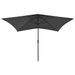 Parasol avec LED et mât en acier Anthracite 2x3 m - Photo n°4