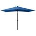 Parasol avec LED et mât en acier Bleu azuré 2x3 m - Photo n°5