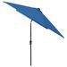 Parasol avec LED et mât en acier Bleu azuré 2x3 m - Photo n°7