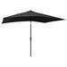 Parasol avec LED et mât en acier Noir 2x3 m - Photo n°6