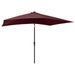 Parasol avec LED et mât en acier Rouge bordeaux 2x3 m - Photo n°6