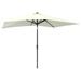 Parasol avec LED et mât en acier Sable 2x3 m - Photo n°6