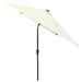 Parasol avec LED et mât en acier Sable 2x3 m - Photo n°7