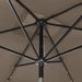 Parasol avec LED et mât en acier Taupe 2x3 m - Photo n°2