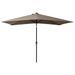 Parasol avec LED et mât en acier Taupe 2x3 m - Photo n°5