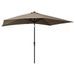 Parasol avec LED et mât en acier Taupe 2x3 m - Photo n°6