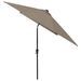 Parasol avec LED et mât en acier Taupe 2x3 m - Photo n°7