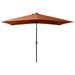 Parasol avec LED et mât en acier Terre cuite 2x3 m - Photo n°5