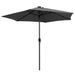 Parasol avec LED et mât en aluminium 270 cm Anthracite - Photo n°4