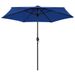 Parasol avec LED et mât en aluminium 270 cm Bleu azuré - Photo n°3