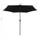 Parasol avec LED et mât en aluminium 270 cm Noir - Photo n°7