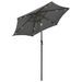 Parasol avec lumières LED Anthracite 200x211 cm Aluminium - Photo n°4