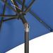 Parasol avec lumières LED Bleu azuré 200x211 cm Aluminium - Photo n°7