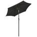 Parasol avec lumières LED Noir 200x211 cm Aluminium - Photo n°6