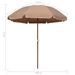 Parasol avec mât en acier 240 cm Taupe - Photo n°5