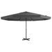 Parasol avec mât en aluminium 500 cm Anthracite - Photo n°1