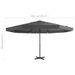 Parasol avec mât en aluminium 500 cm Anthracite - Photo n°7