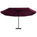 Parasol avec mât en aluminium 500 cm Bordeaux - Photo n°3