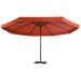 Parasol avec mât en aluminium 500 cm Terre cuite - Photo n°3