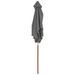 Parasol avec mât en bois 150 x 200 cm Anthracite - Photo n°6