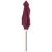 Parasol avec mât en bois 150 x 200 cm Bordeaux - Photo n°6