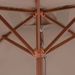 Parasol avec mât en bois 150 x 200 cm Taupe - Photo n°2