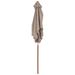 Parasol avec mât en bois 150 x 200 cm Taupe - Photo n°6