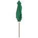 Parasol avec mât en bois 150 x 200 cm Vert - Photo n°6