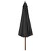 Parasol avec mât en bois 330 cm Anthracite - Photo n°4