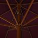 Parasol avec mât en bois 330 cm Bordeaux - Photo n°2