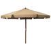 Parasol avec mât en bois 330 cm Taupe - Photo n°1