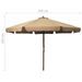 Parasol avec mât en bois 330 cm Taupe - Photo n°5