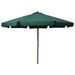 Parasol avec mât en bois 330 cm Vert - Photo n°1