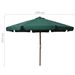 Parasol avec mât en bois 330 cm Vert - Photo n°5